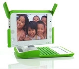 Foto des grünen OLPC XO