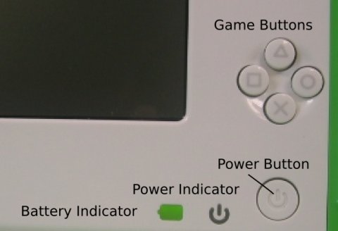 Picture of Power and Game Buttons